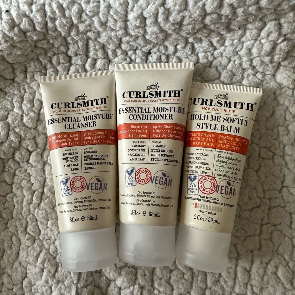 Curl Smith Moisture Recipe Shampoo, conditioner and style balm. NEW!